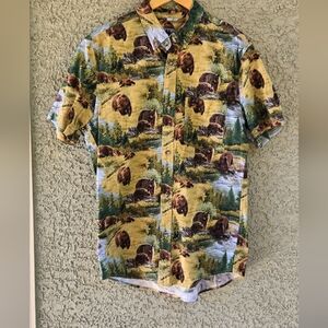 Pladra Mens Button Down Bear Shirt